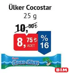 ÜLKER COCO STAR ÇİKOLATA 25 G fiyat ve kampanya bilgisi